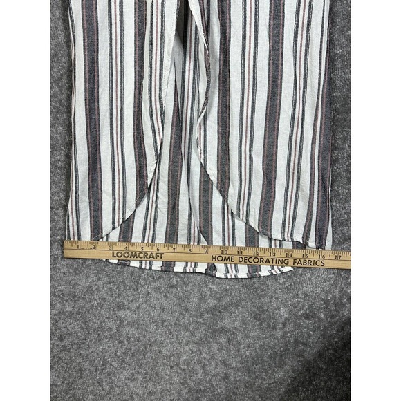 Maurices Linen Rayon Striped Split‎ Wide Leg Cropped Pants Womens Size XXL Belt - Picture 16 of 16